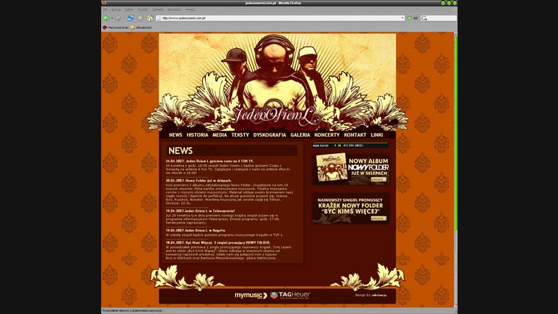 web page made for jedenosieml substancja.pl