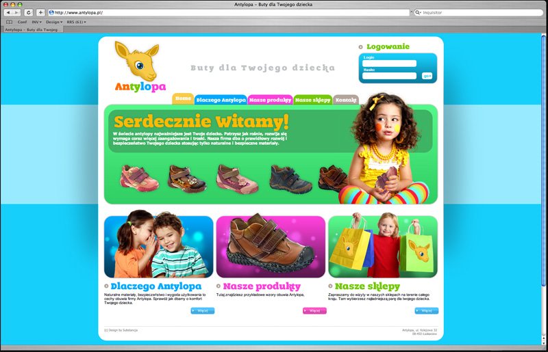 antylopa web, www, site substancja.pl